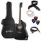Ashthorpe Full-Size Left-Handed Dreadnought Cutaway Acoustic-Electric Guitar Bundle - Premium Tonewoods